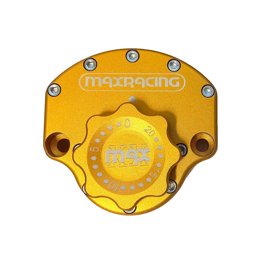 MaxRacing MAX20 Steering Damper - Suzuki - GSX-1250 FA Specs (2011-up) Base Color: Gold Regulator Color: Gold