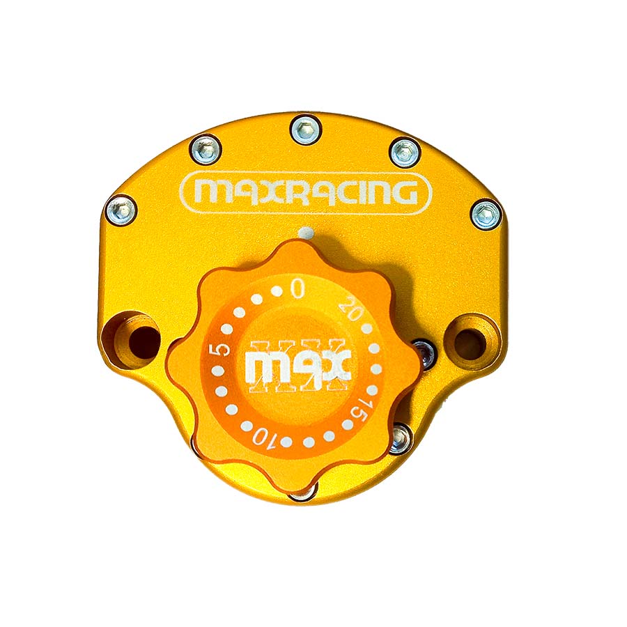 MaxRacing MAX20 Steering Damper - Kawasaki - ZX-12R Base Color: Gold Regulator Color: Orange