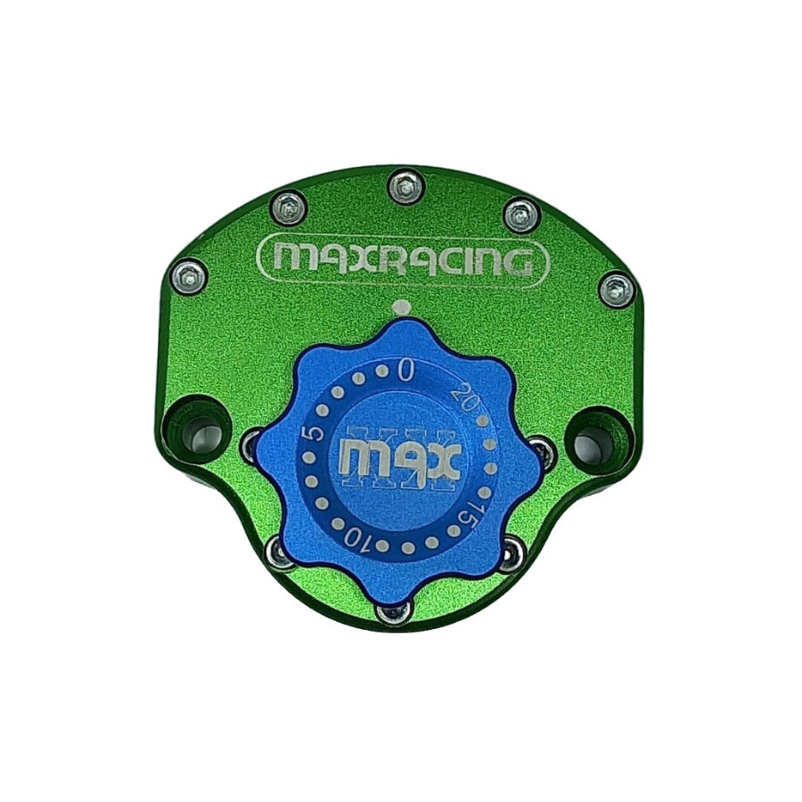 MaxRacing MAX20 Steering Damper - Suzuki - GSX-1250 FA Specs (2011-up) Base Color: Green Regulator Color: Blue