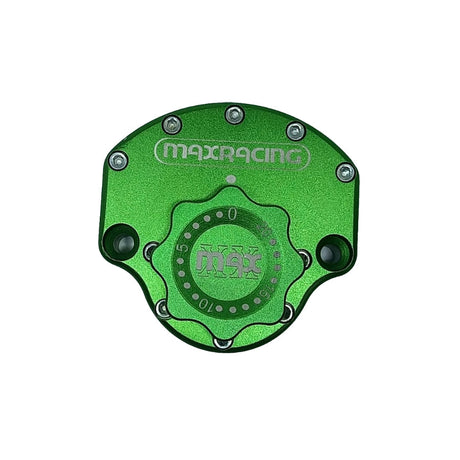 MaxRacing MAX20 Steering Damper - Suzuki - GSX-S 1000 | 950 | GT | GX (2021-up) Base Color: Green Regulator Color: Green