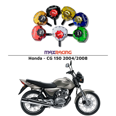 MaxRacing MAX10 Steering Damper - Honda - CG 150 (2004-2008) Base Color: Black Regulator Color: Black