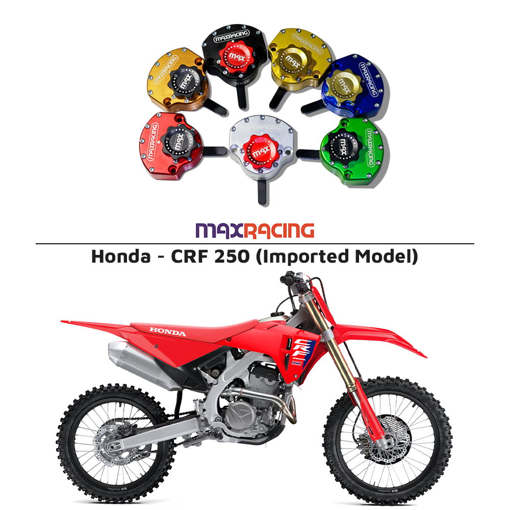 MaxRacing MAX20 Steering Damper - Honda - CRF 250 (Imported Model) Base Color: Black Regulator Color: Black