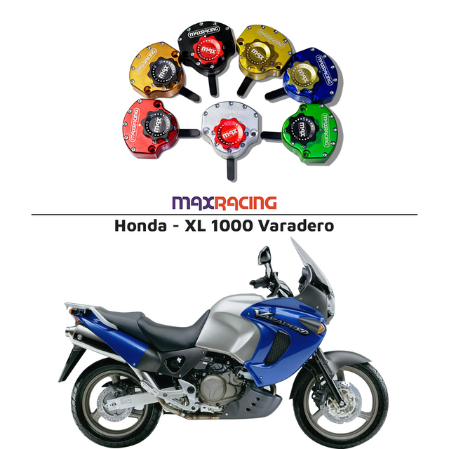 MaxRacing MAX20 Steering Damper - Honda - XL 1000 Varadero Base Color: Black Regulator Color: Black