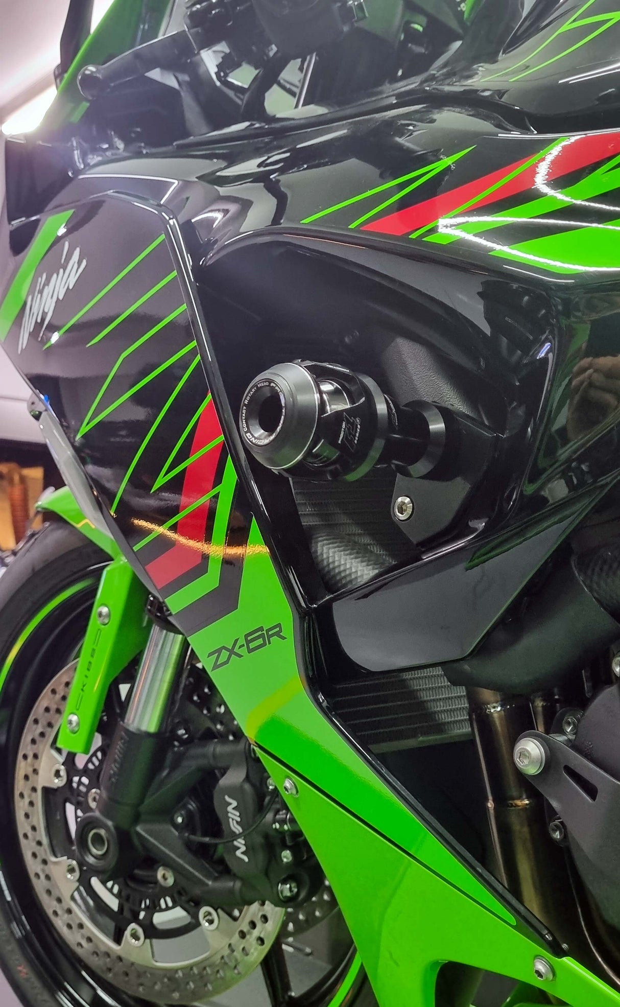 Kawasaki - ZX-6R 636 (2013-2023) - Procton Racing Rotational Impact System – Frame Sliders F1
