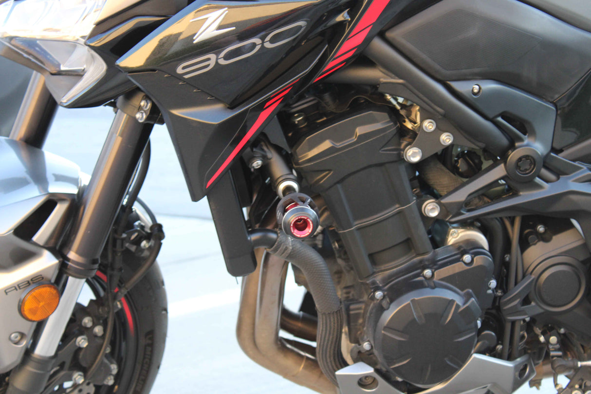 Kawasaki - Z900 /SE/R/RS CAFE (2017-on) - Procton Racing Rotational Impact System – Frame Sliders F1