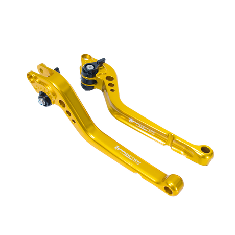 Procton Brake / Clutch Levers Set - Honda - CB 650 F/R | CBR 650 F/R (2014-up) (F-18/H-65) Size: Long Lever Color: Gold