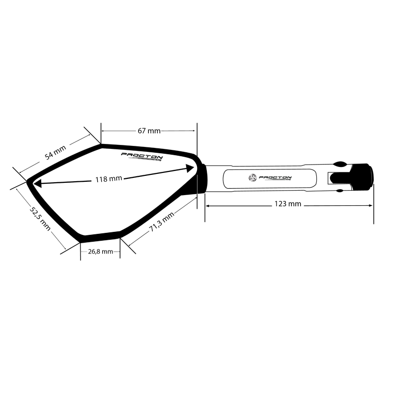 Procton Rearview Mirror (Long) - BMW - S 1000 R Naked Color: Orange