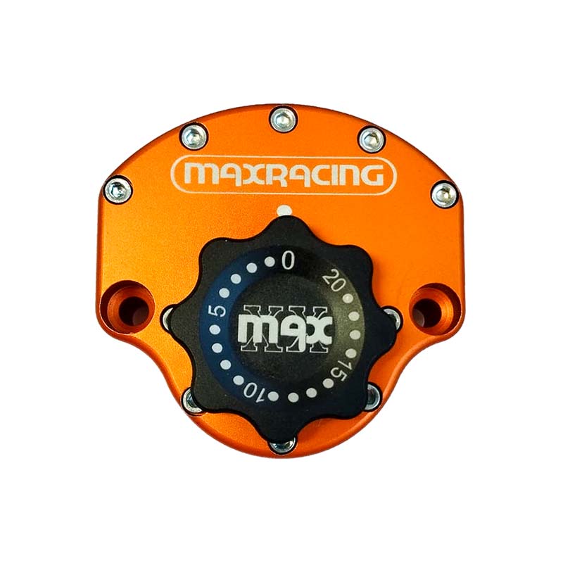 MaxRacing MAX20 Steering Damper - Suzuki - GSX-1250 FA Specs (2011-up) Base Color: Orange Regulator Color: Black