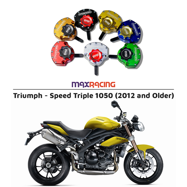 MaxRacing MAX20 Steering Damper - Triumph - Speed Triple 1050 (2012 and Older) Base Color: Black Regulator Color: Black