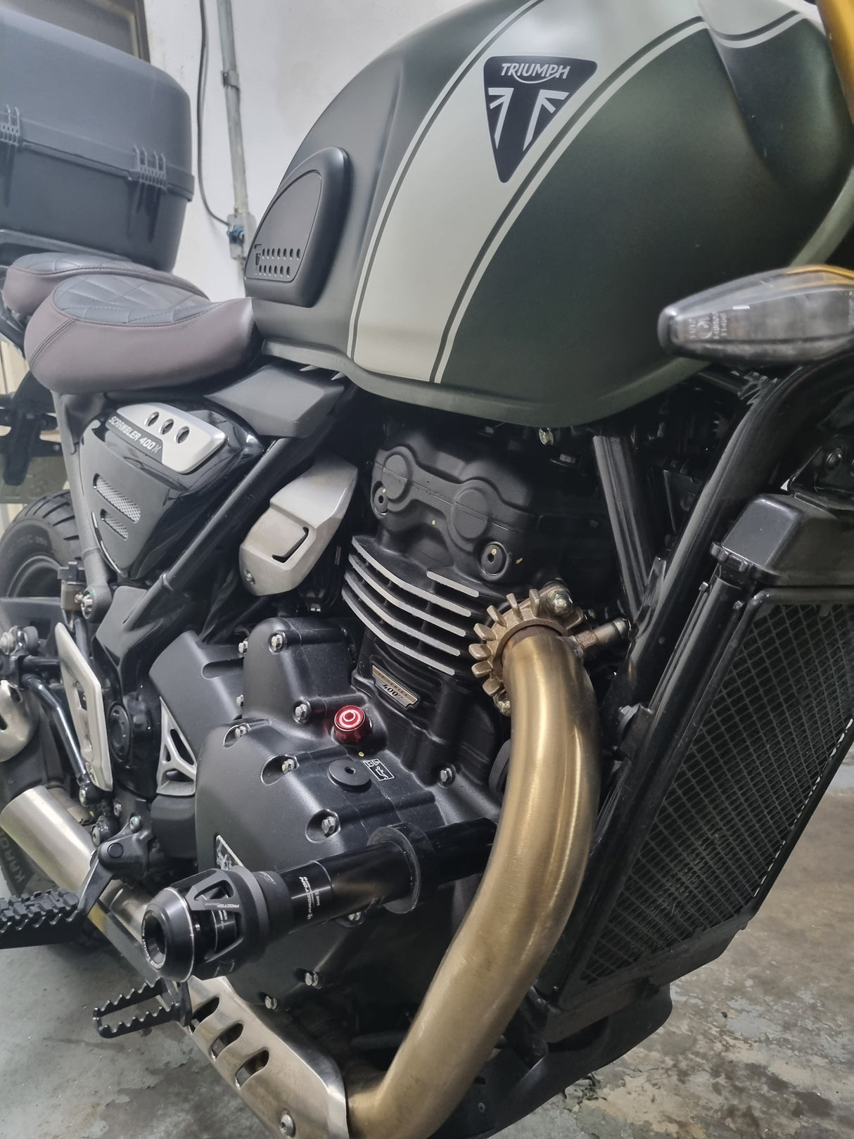 Triumph - Scrambler 400X / 400XC - Procton Racing Rotational Impact System – Frame Sliders F1