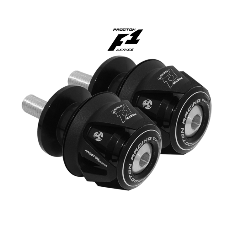 Procton F1 Swingarm Spools - Honda/ Suzuki/ KTM/ Triumph Color: Matte Black