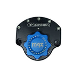 MaxRacing MAX20 Steering Damper - Ducati - Multistrada (2010-2014) Base Color: Black Regulator Color: Blue