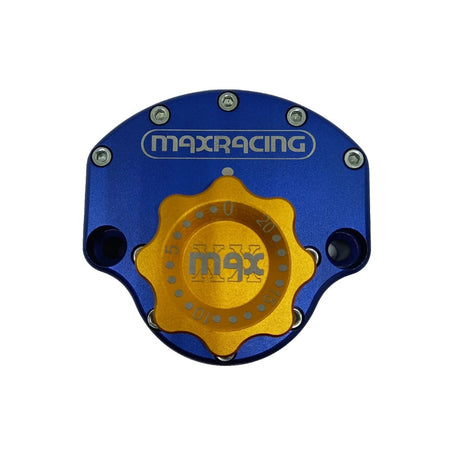 MaxRacing MAX10 Steering Damper - Yamaha - MT 03 - Fat Bar (2016 and Newer) Base Color: Blue Regulator Color: Orange