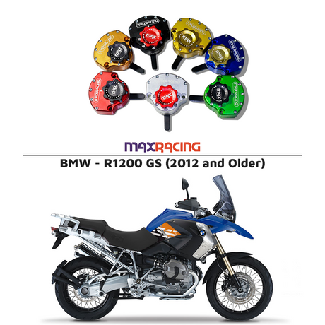 MaxRacing MAX20 Steering Damper - BMW - R1200 GS (2012 and Older) Base Color: Black Regulator Color: Black