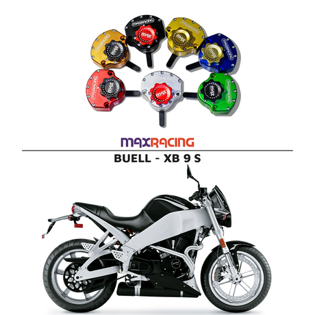 MaxRacing MAX20 Steering Damper - BUELL - XB 9 S Base Color: Black Regulator Color: Black