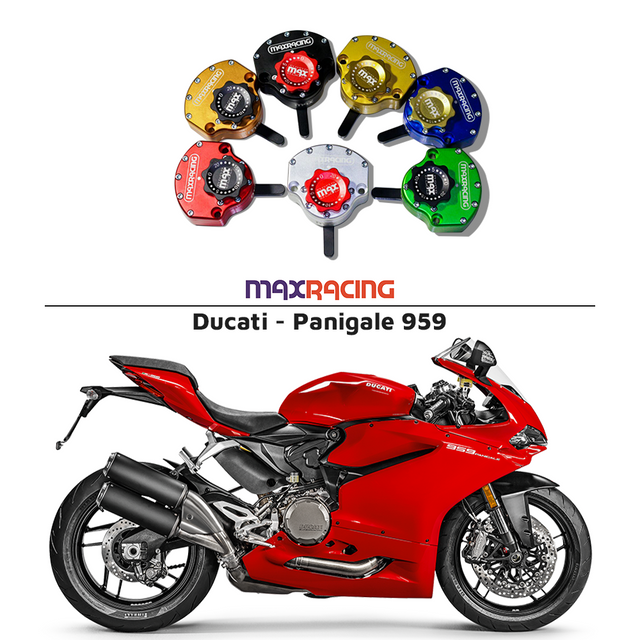 MaxRacing MAX20 Steering Damper - Ducati - Panigale 959 Base Color: Black Regulator Color: Black