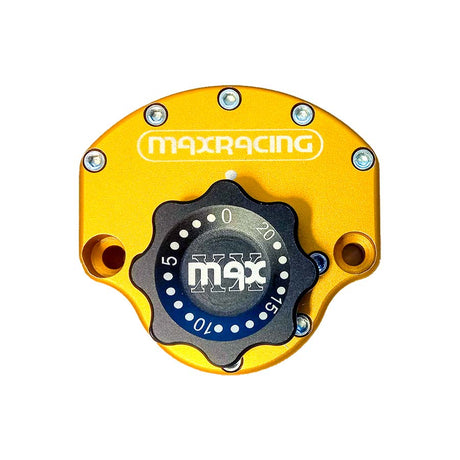 MaxRacing MAX20 Steering Damper - Suzuki - Bandit 1250 FA - Fat Bar (2000-up) Base Color: Gold Regulator Color: Black