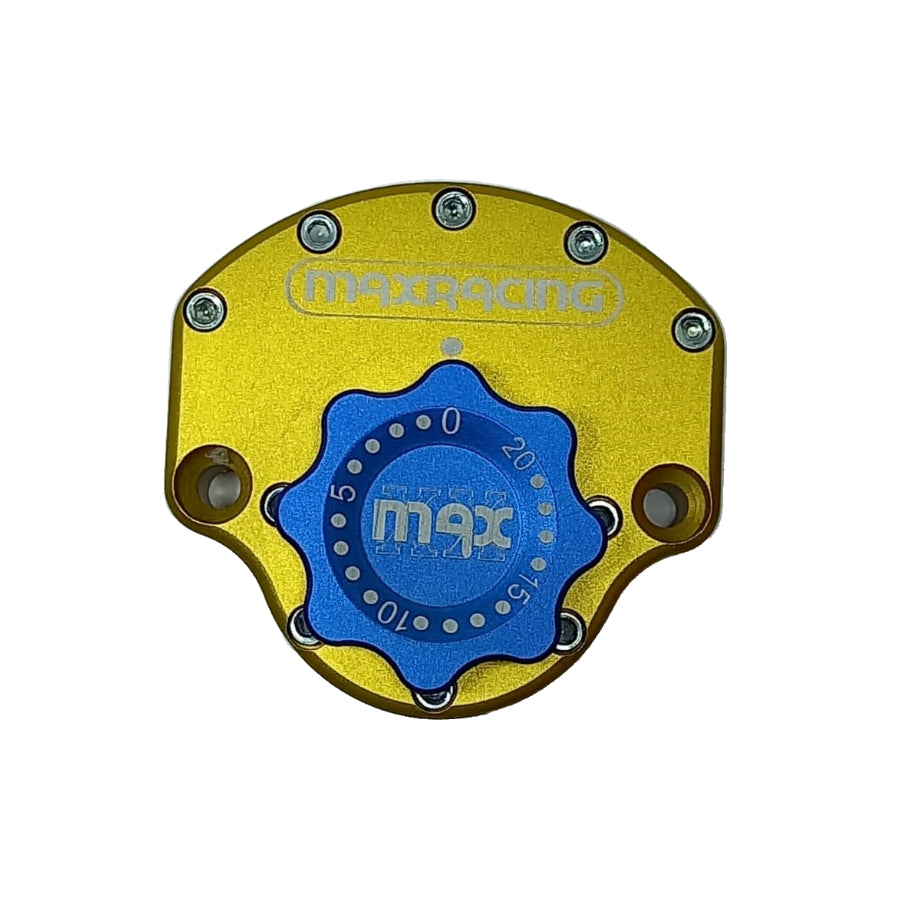 MaxRacing MAX10 Steering Damper - Yamaha - Fazer 150 Base Color: Gold Regulator Color: Blue