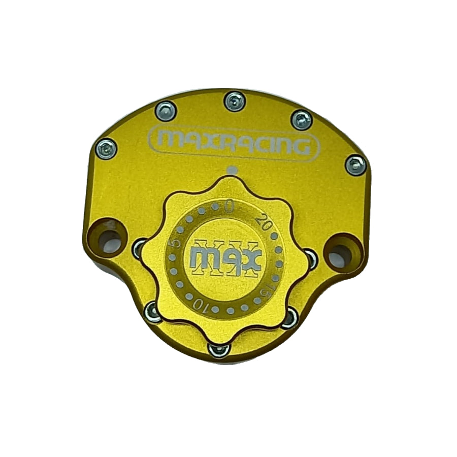 MaxRacing MAX20 Steering Damper - Suzuki - GSX-1250 FA Specs (2011-up) Base Color: Gold Regulator Color: Gold