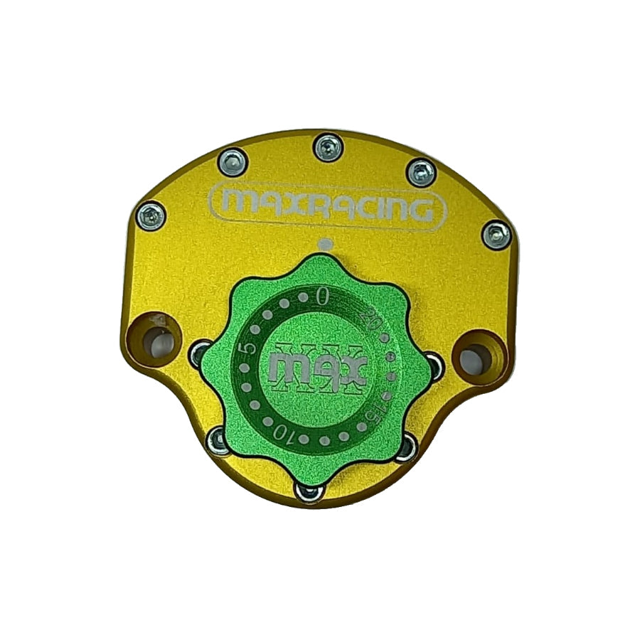 MaxRacing MAX20 Steering Damper - Honda - CB 1000 R - Neo Cafe - (2018-up) Base Color: Gold Regulator Color: Green