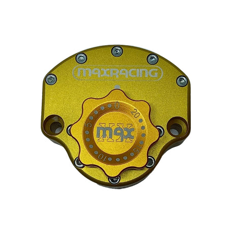 MaxRacing MAX10 Steering Damper - Honda - CG 125 Fan/TITAN - 1995 Base Color: Gold Regulator Color: Orange