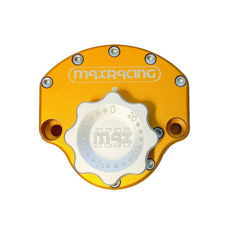 MaxRacing MAX20 Steering Damper - Suzuki - Bandit 1250 FA - Fat Bar (2000-up) Base Color: Gold Regulator Color: Silver