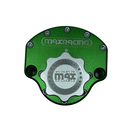 MaxRacing MAX20 Steering Damper - Triumph - Speed Triple 1050 (2012 and Older) Base Color: Green Regulator Color: Silver