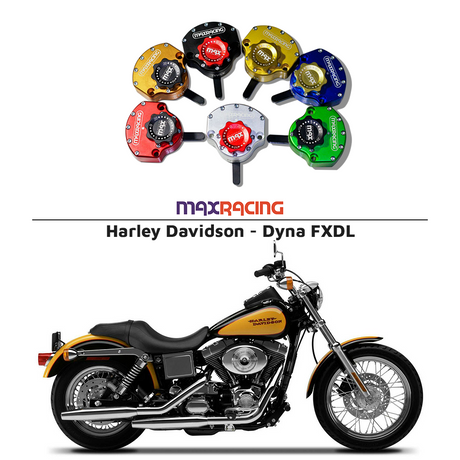 MaxRacing MAX20 Steering Damper - Harley Davidson - Dyna FXDL Base Color: Black Regulator Color: Black