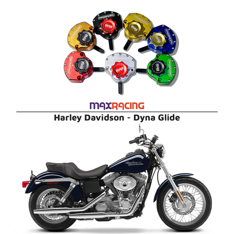 MaxRacing MAX20 Steering Damper - Harley Davidson - Dyna Glide Base Color: Black Regulator Color: Black