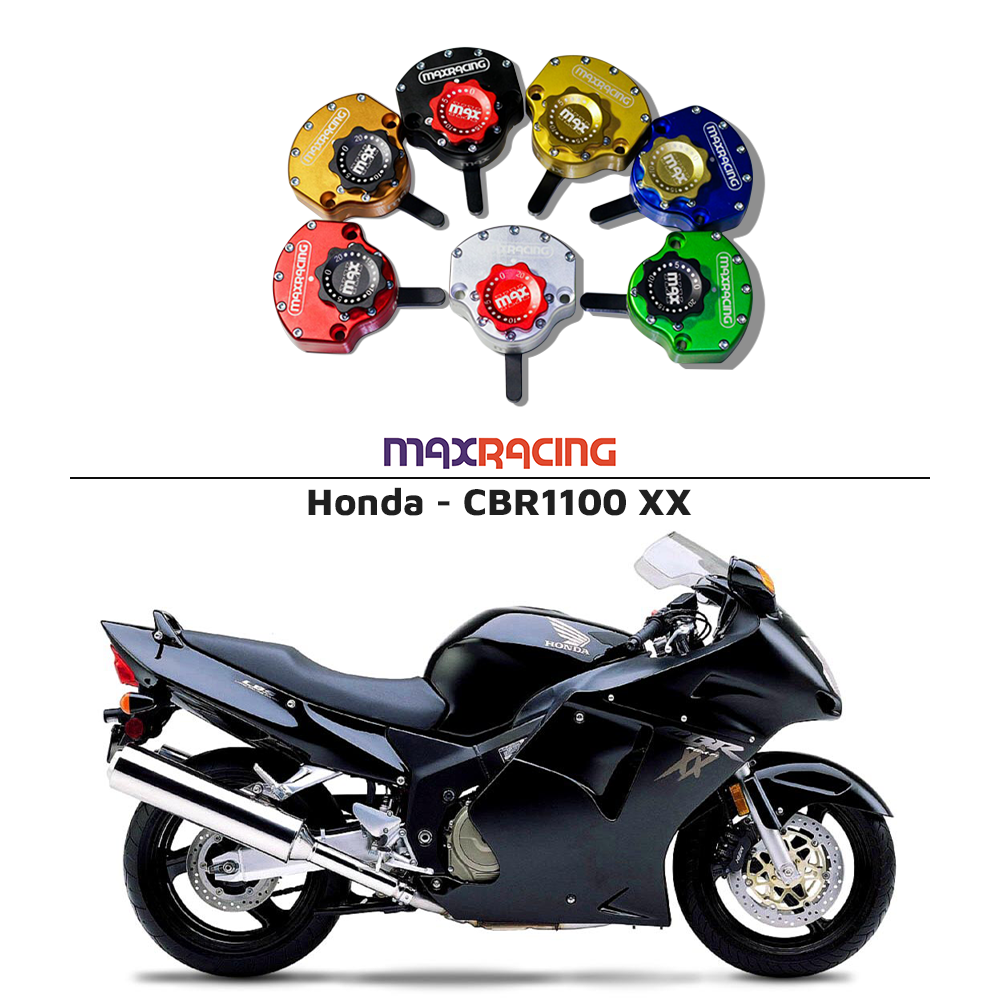 MaxRacing MAX20 Steering Damper - Honda - CBR1100 XX Base Color: Black Regulator Color: Black