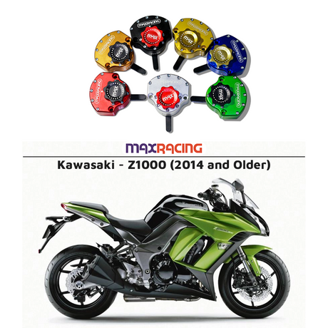 MaxRacing MAX20 Steering Damper - Kawasaki - Z1000 (2014 and Older) Base Color: Black Regulator Color: Black