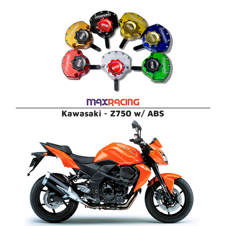 MaxRacing MAX20 Steering Damper - Kawasaki - Z750 w/ ABS Base Color: Black Regulator Color: Black