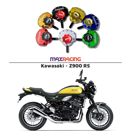 MaxRacing MAX20 Steering Damper - Kawasaki - Z900 RS Base Color: Black Regulator Color: Black