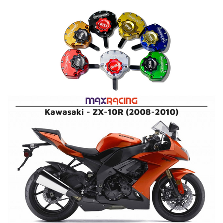 MaxRacing MAX20 Steering Damper - Kawasaki - ZX-10R (2008-2010) Base Color: Black Regulator Color: Black