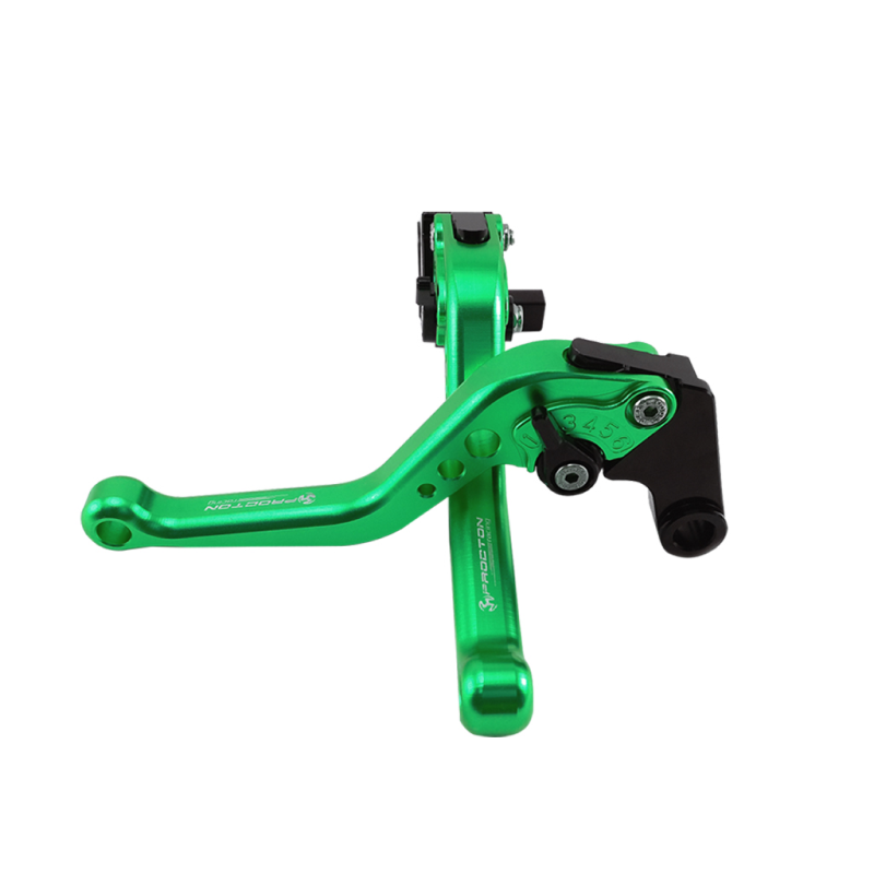 Procton Brake / Clutch Levers Set - Yamaha - R6 (2005-2016) (R-104/Y-688) Size: Short Lever Color: Green