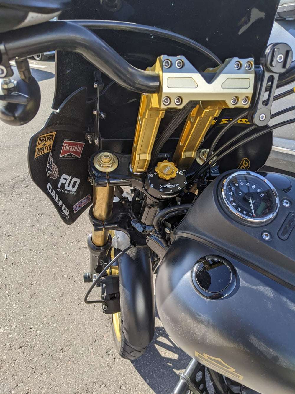 MaxRacing MAX20 Steering Damper for Harley Davidson Dyna FXDB