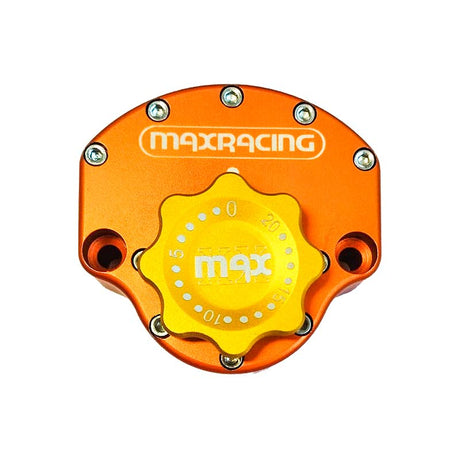 MaxRacing MAX20 Steering Damper - Suzuki - Bandit 1200 N - Fat Bar (2000-up) Base Color: Orange Regulator Color: Gold