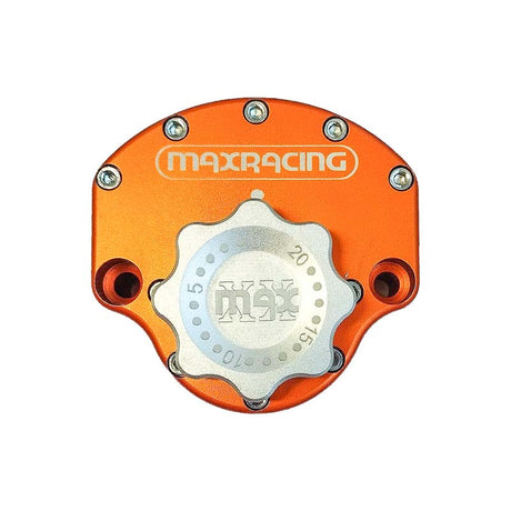 MaxRacing MAX20 Steering Damper - Suzuki - Bandit 1200 N - Fat Bar (1999 and Older) Base Color: Orange Regulator Color: Silver