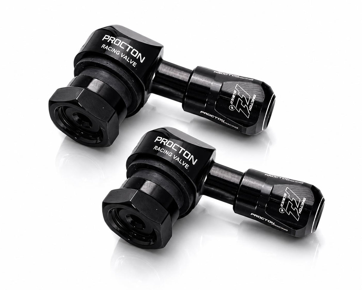 Procton 90 Degree Angled Motorcycle Valve Stem - Black