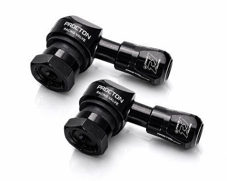 Procton 90 Degree Angled Motorcycle Valve Stem - Black