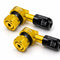 Procton 90 Degree Angled Motorcycle Valve Stem - Gold