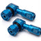 Procton 90 Degree Angled Motorcycle Valve Stem - Light Blue