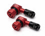Procton 90 Degree Angled Motorcycle Valve Stem - Matte Red