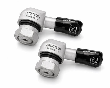 Procton 90 Degree Angled Motorcycle Valve Stem - Matte White