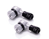 Procton 90 Degree Angled Motorcycle Valve Stem - Silver