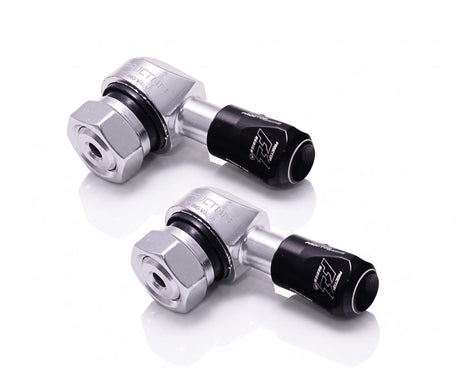 Procton 90 Degree Angled Motorcycle Valve Stem - Silver