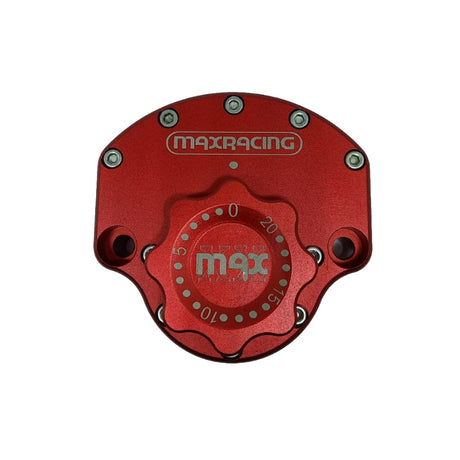 MaxRacing MAX10 Steering Damper - Suzuki - GSR 150 I Base Color: Red Regulator Color: Red