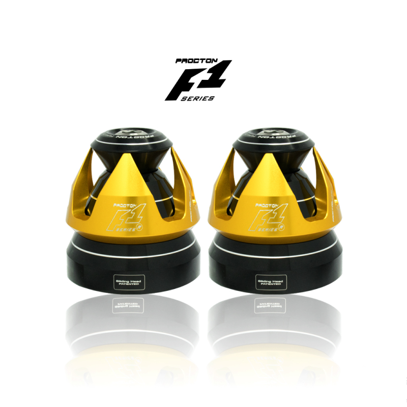 Procton F1 Rear Axle Slider - Triumph - Trident 660 / Street Triple 675 / Daytona 675 (2013-2017) | BMW - G310 R Color: Gold