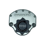 MaxRacing MAX20 Steering Damper - Triumph - Bonneville T100 Base Color: Silver Regulator Color: Black