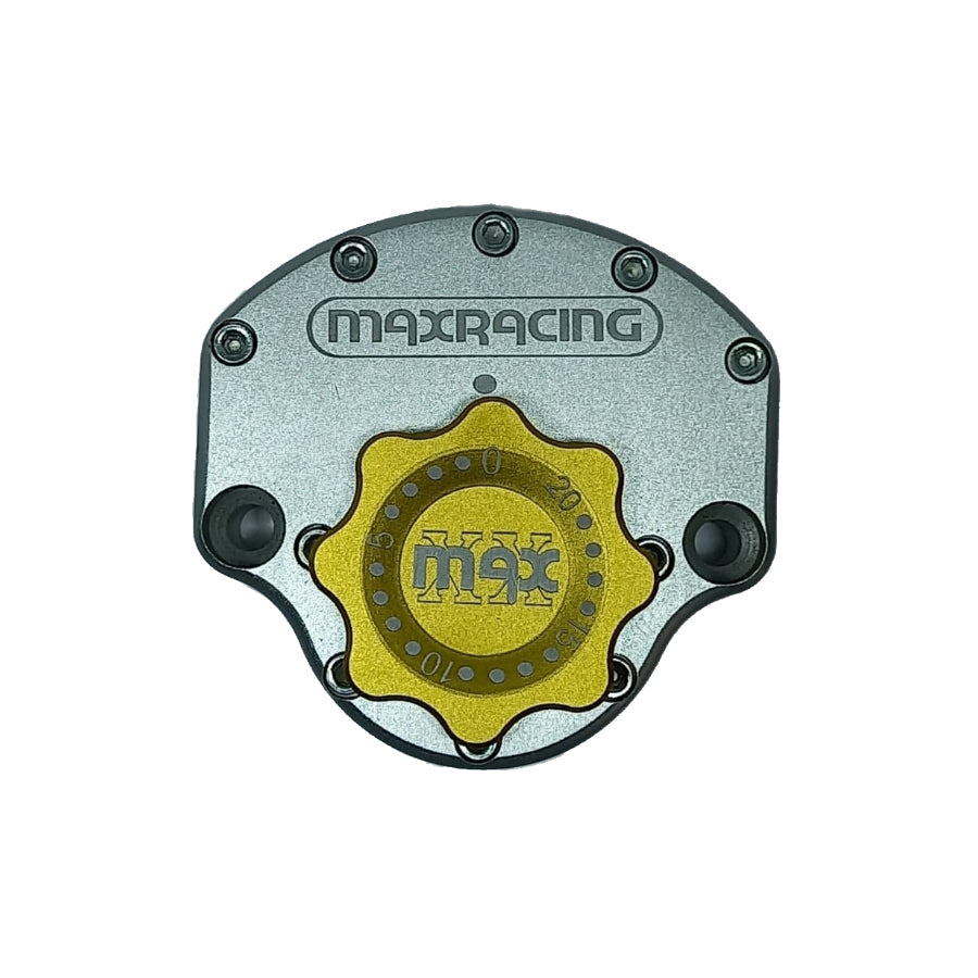 MaxRacing MAX10 Steering Damper - Yamaha - XTZ 250 Lander - Fat Bar Base Color: Silver Regulator Color: Gold